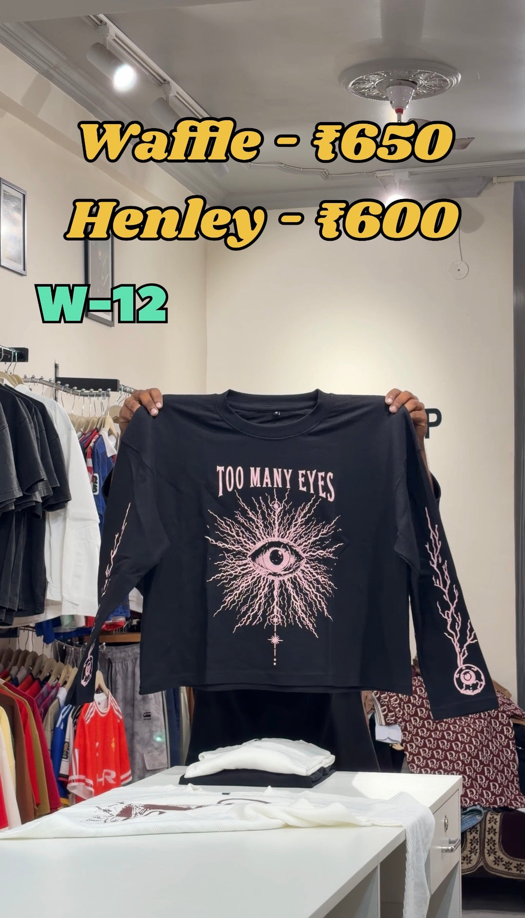 W-12 Boxy Fit Waffle Tees
