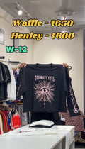 W-12 Boxy Fit Waffle Tees
